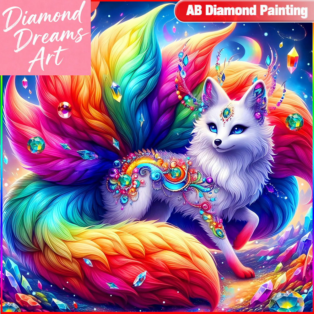 Embroidery X Stitch - Frameless, Diamond Embroidery Fox 5D DIY