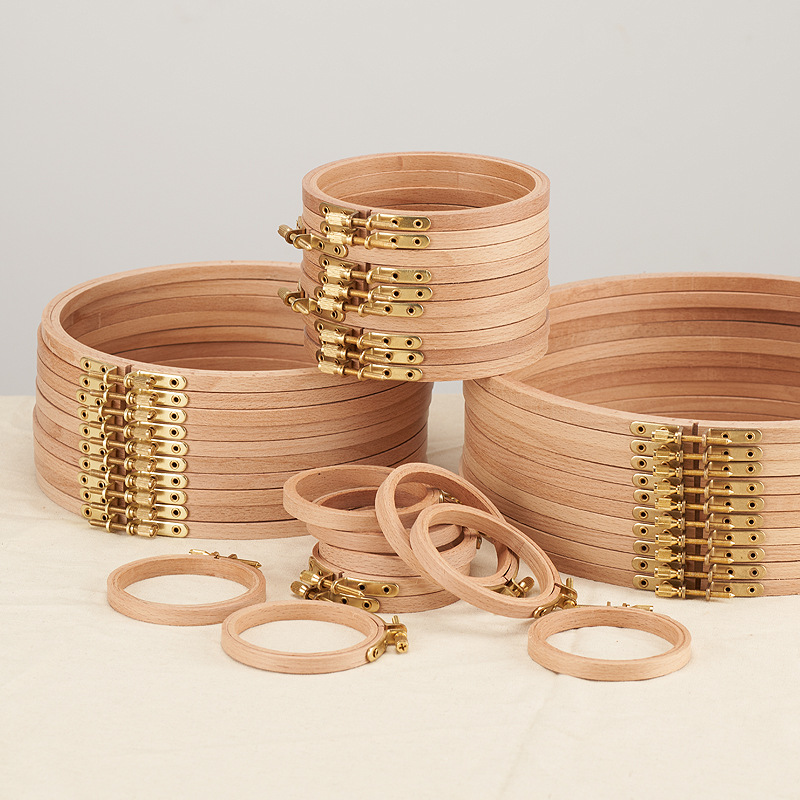 Stitch Marker Ring - 4-12inches Beech Round Wooden Embroidery Hoops