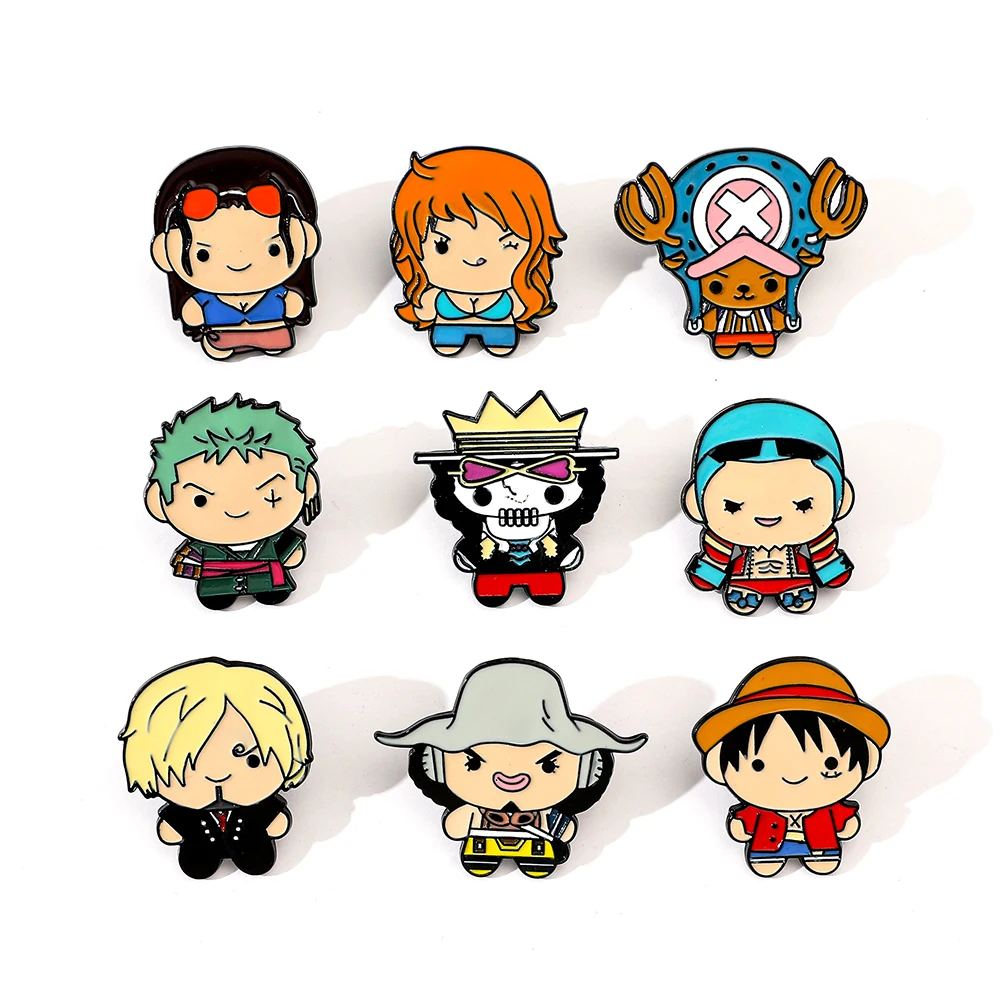Embroidery Tulle - 9 Pcs Creative Cartoon Brooch Anime