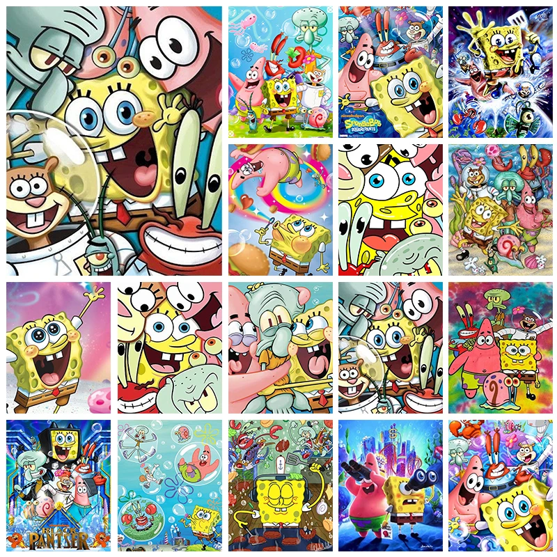 Embroidery Painting - Handmade DIY SpongeBob Diamond Painting Kit