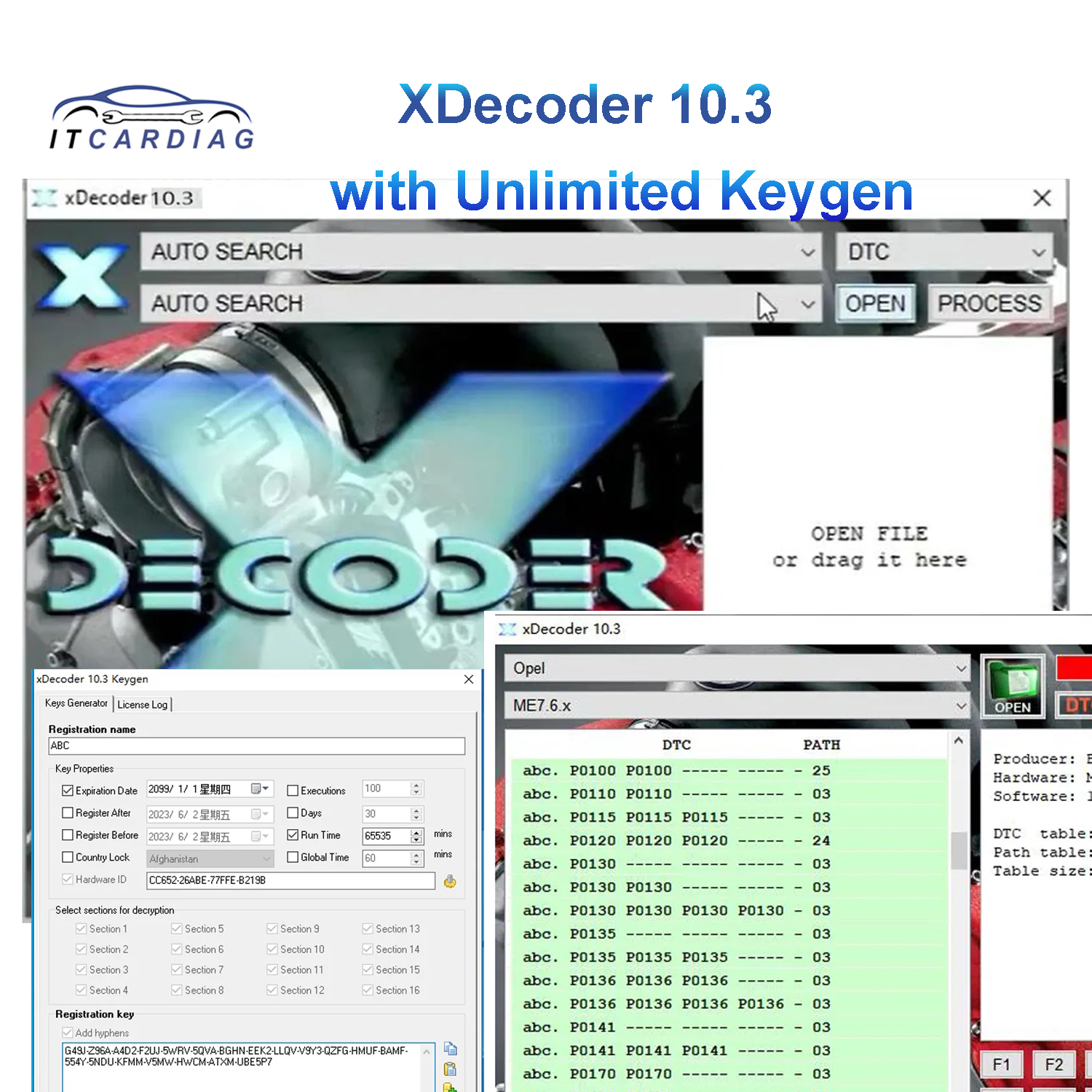 Embroidery Legacy Software - New XDecoder 10.3 DTC Remover DTC