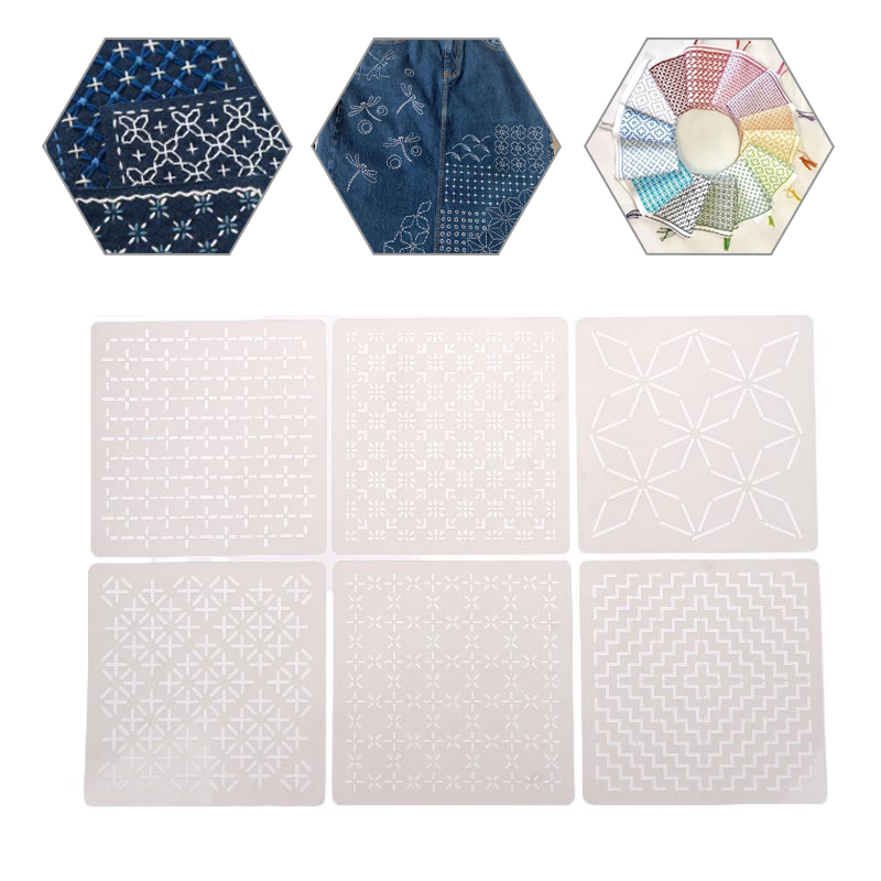 Embroidery Quilting - 🌟9pcs/32pcs Sashiko Embroidery Templates Reusable PET