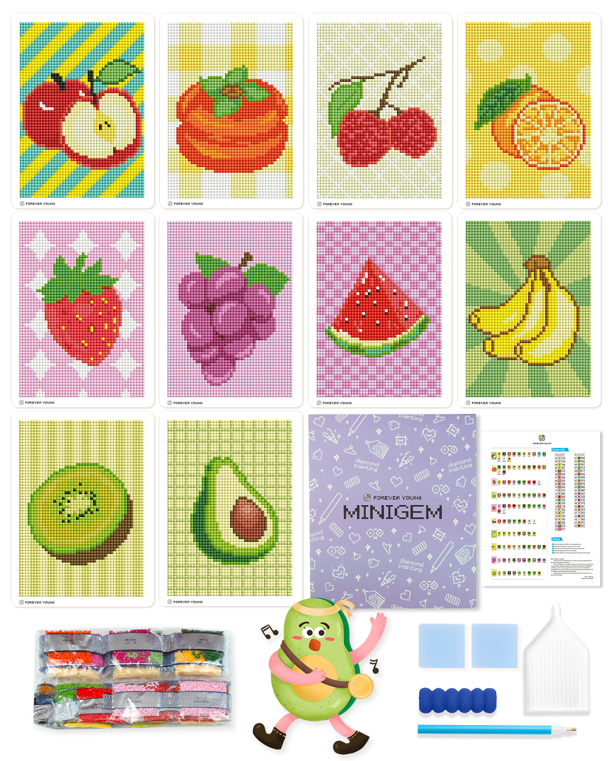 Embroidery Uae - ForeverYoung DIY Diamond Painting Kits Fruit