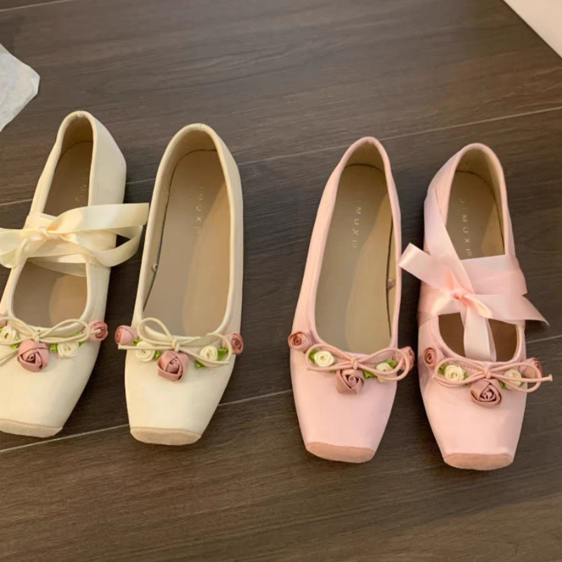 Women Flats Bow Marie Janes Sh - Embroidery Dress incelemesi ve fiyatı
