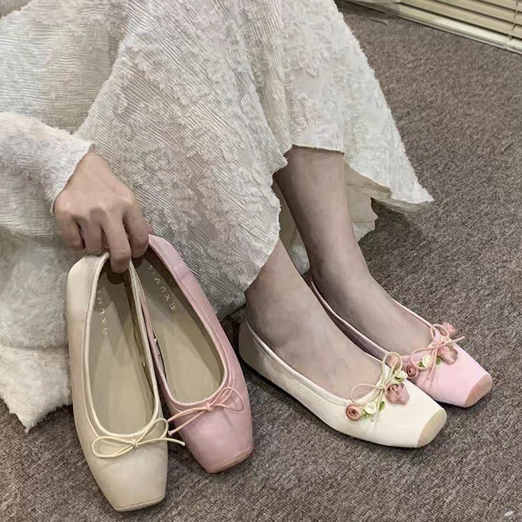 Women Flats Bow Marie Janes Sh - Embroidery Dress incelemesi ve fiyatı