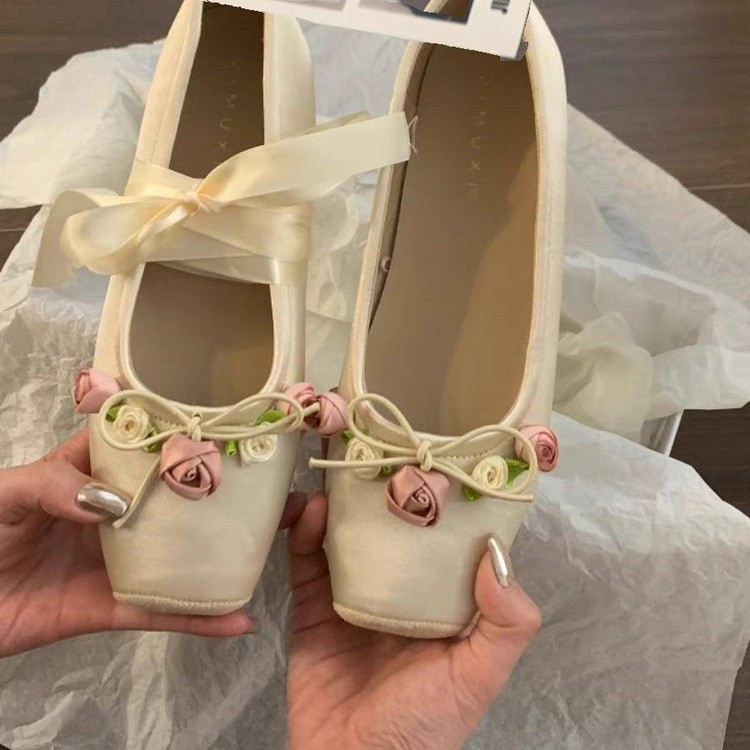 Women Flats Bow Marie Janes Sh - Embroidery Dress incelemesi ve fiyatı