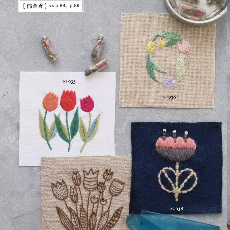 Botanical Embroidery Pattern B - Embroidery Guide Book incelemesi ve fiyatı