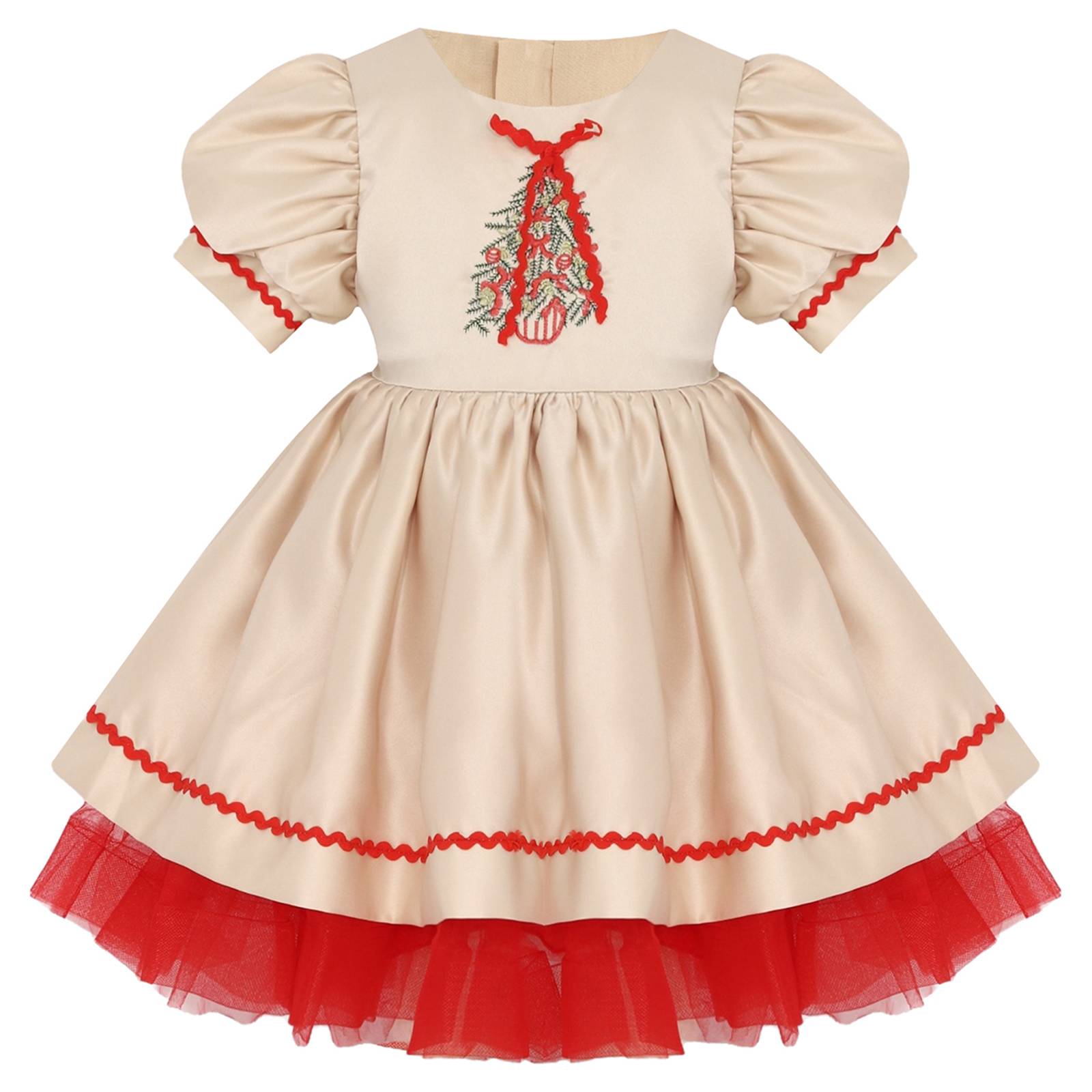 Kids Girls Christmas Dress Emb - Embroidery Xmas Designs incelemesi ve fiyatı