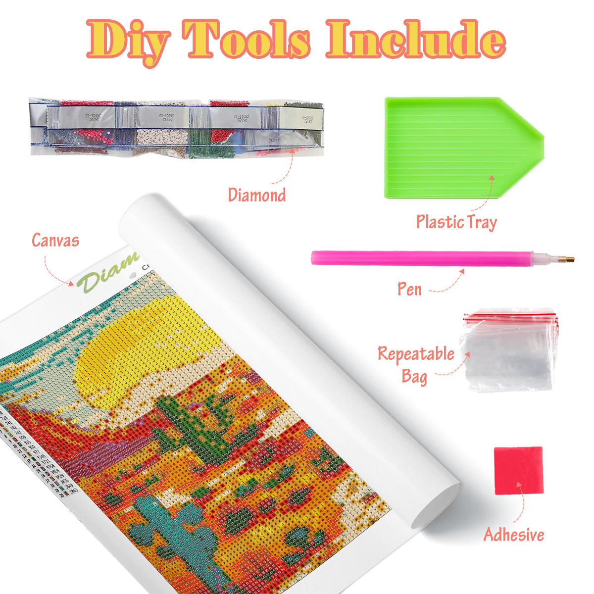 Frameless, DIY Diamond Paintin - Embroidery Uae incelemesi ve fiyatı