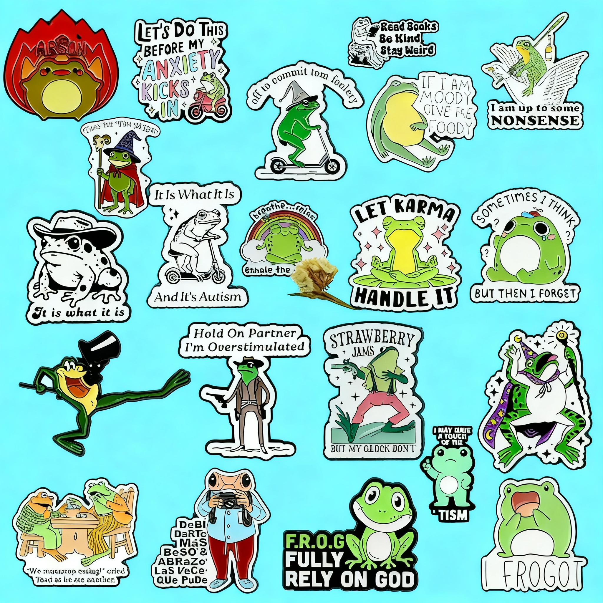 Cartoon Frog Brooch Pin Badge  - Embroidery Tulle incelemesi ve fiyatı