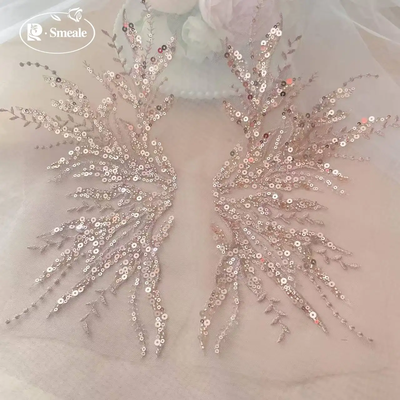 5Pair-2Pair.Rose Gold Sequin T - Embroidery Roses incelemesi ve fiyatı