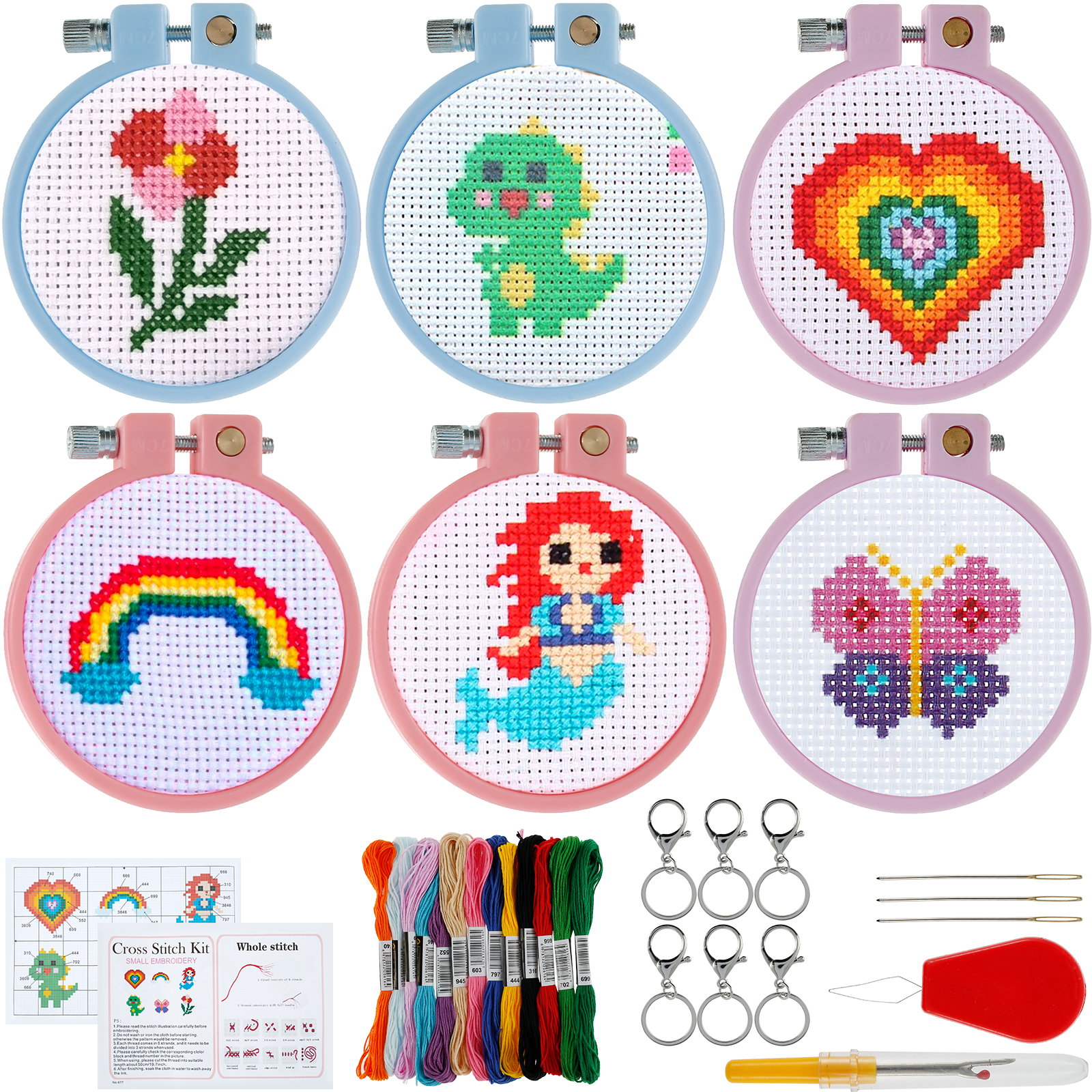 6Pcs Embroidery Beginner Kits  - Stitch Marker Ring incelemesi ve fiyatı