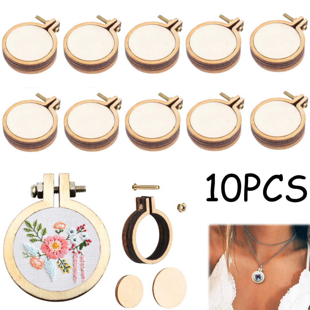 10Pcs/Set Wooden Mini Embroide - Stitch Marker Ring incelemesi ve fiyatı