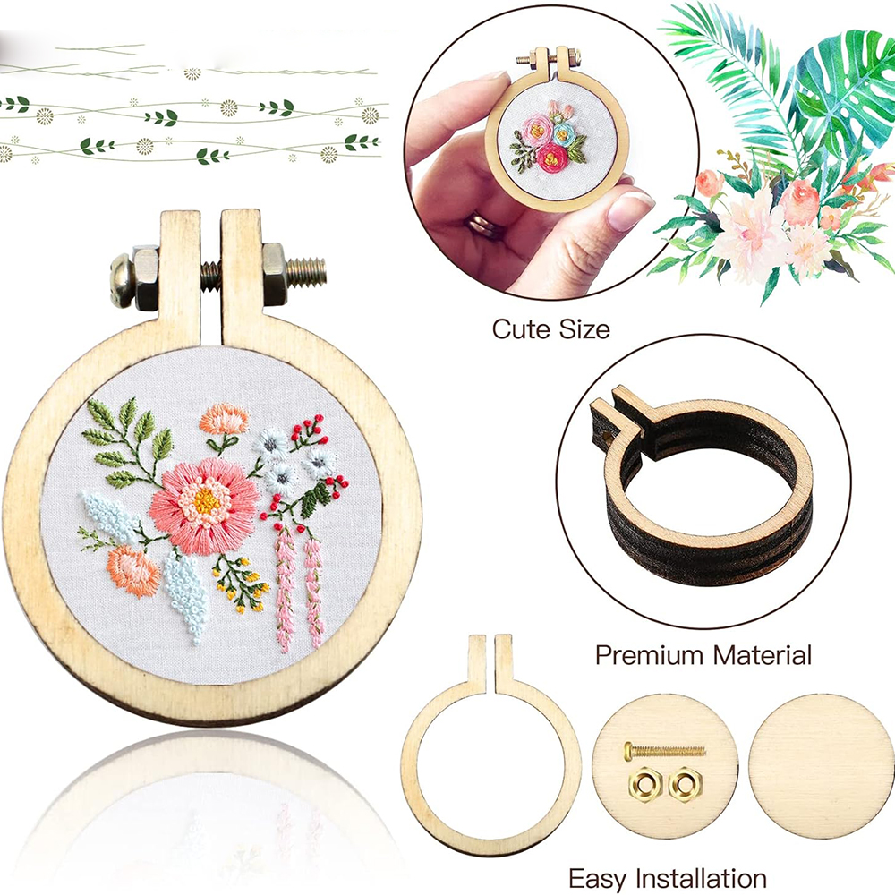 10Pcs/Set Wooden Mini Embroide - Stitch Marker Ring incelemesi ve fiyatı
