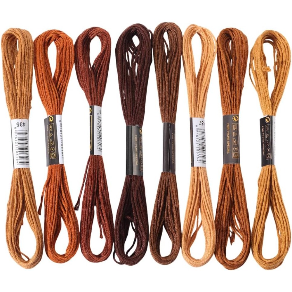 8 Skeins 6 Strands Brown Embro - Embroidery X Stitch incelemesi ve fiyatı
