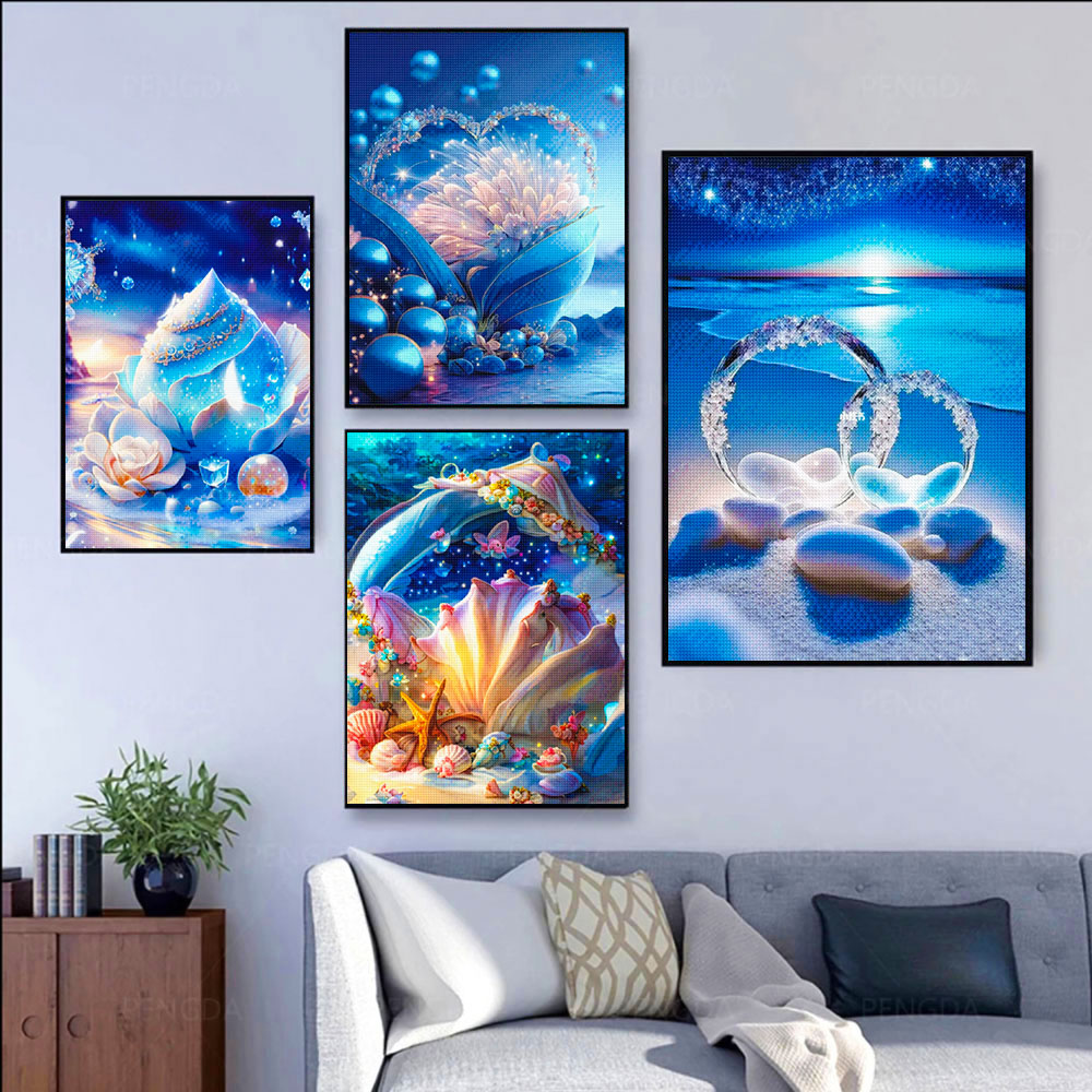 5D DIY Seaside Landscape Diamo - Embroidery Artwork incelemesi ve fiyatı