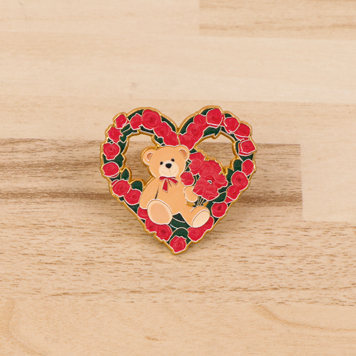 Fox Rose Bear Enamel Pins Anim - Embroidery Tulle incelemesi ve fiyatı
