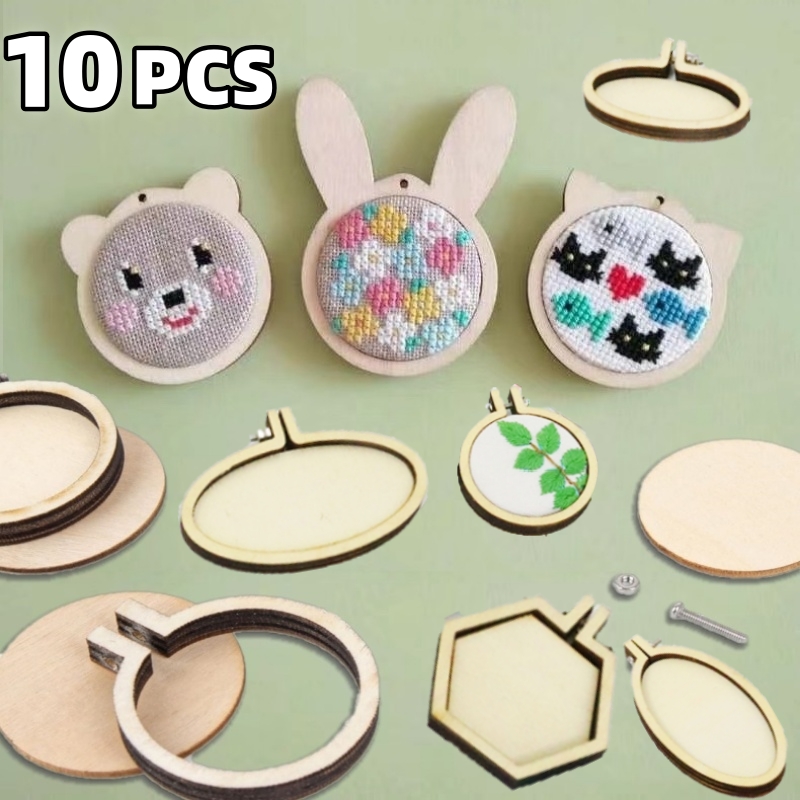 10PCS Mini Embroidery Hoop Woo - Stitch Marker Ring incelemesi ve fiyatı