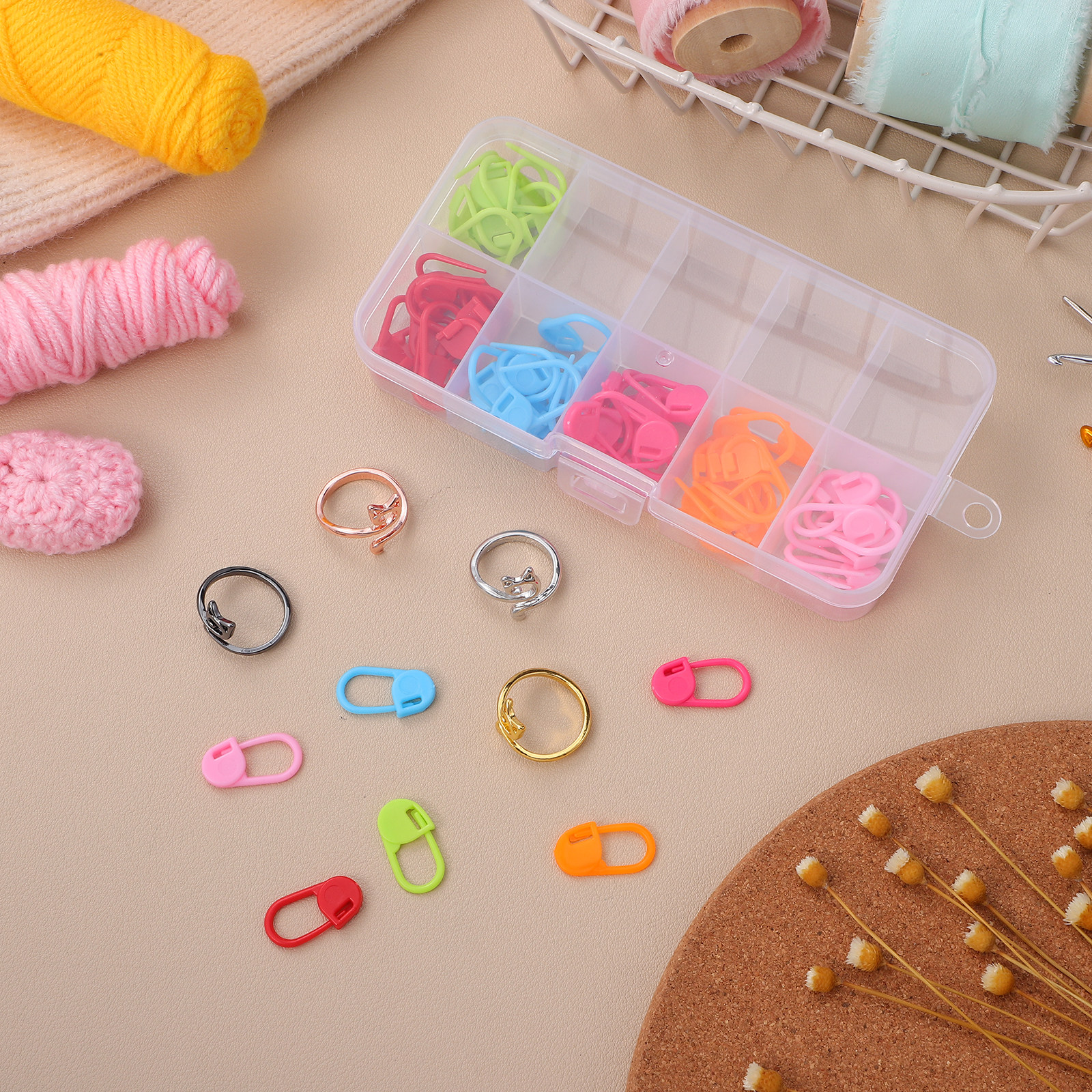 1Set Cat Knitting Crochet Yarn - Stitch Marker Ring incelemesi ve fiyatı