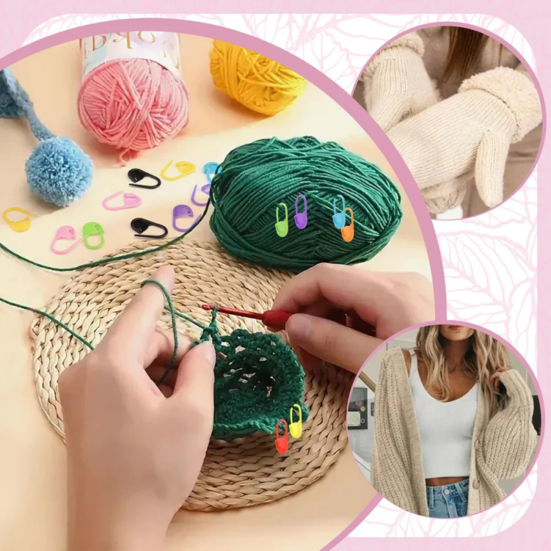 50/200/500pcs Knitting Crochet - Stitch Marker Ring incelemesi ve fiyatı