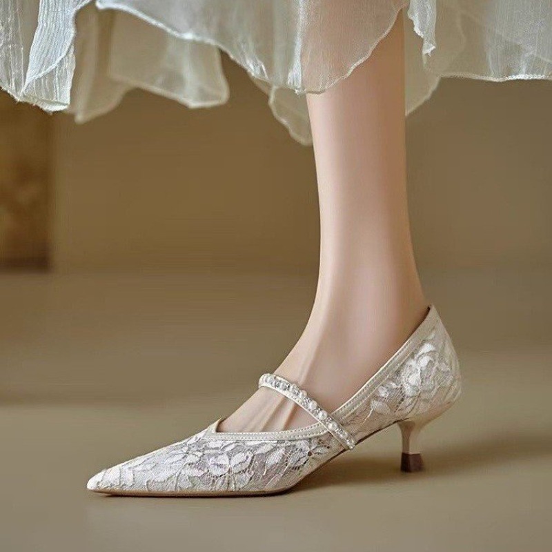 Sexy Lace Embroidery High Heel - Embroidery Dress incelemesi ve fiyatı