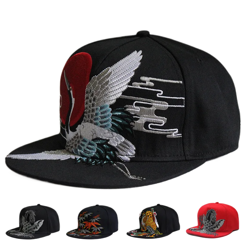 Men Flat Hat Hip Hop Snapback  - Embroidery Hat Machine incelemesi ve fiyatı