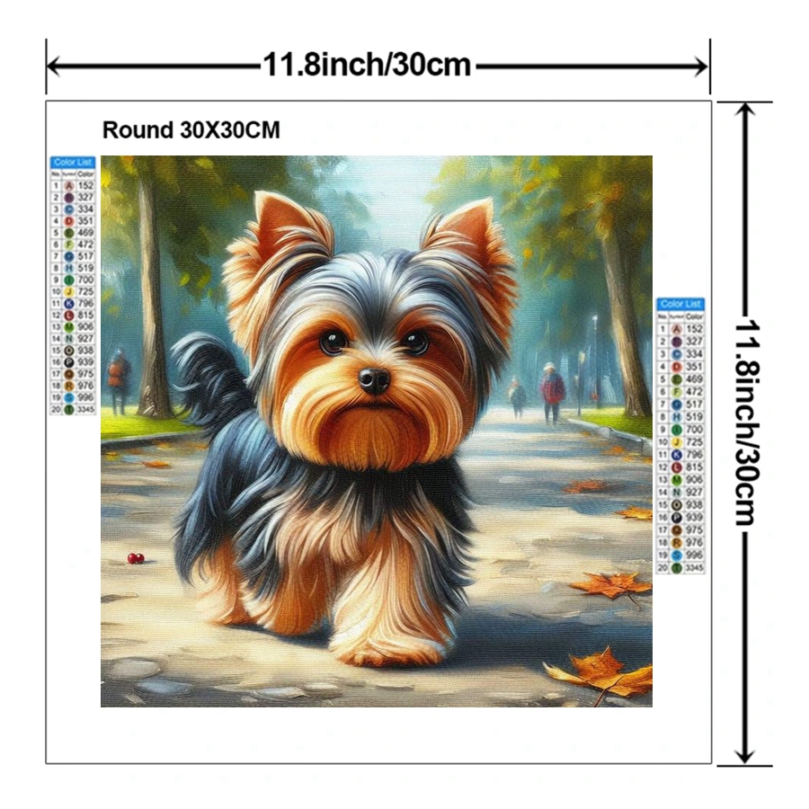 Yorkshire Terrier Dog 5D DIY D - Embroidery X Stitch incelemesi ve fiyatı