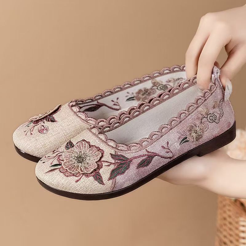 Women Spring Autumn New Flat s - Embroidery Style incelemesi ve fiyatı