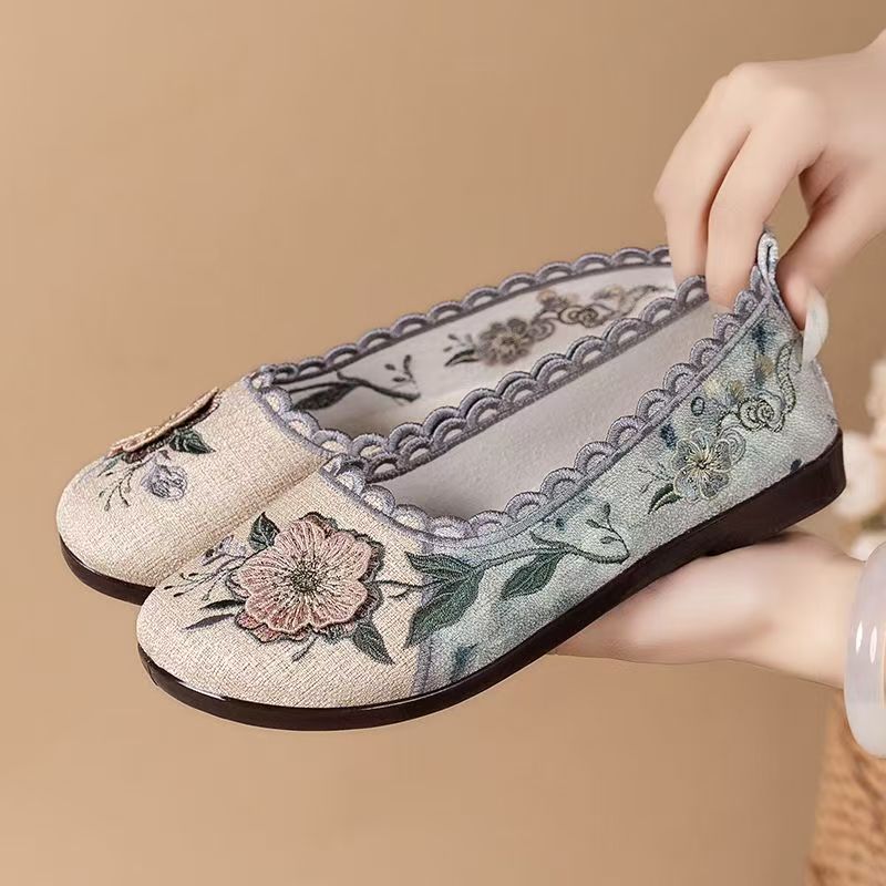 Women Spring Autumn New Flat s - Embroidery Style incelemesi ve fiyatı