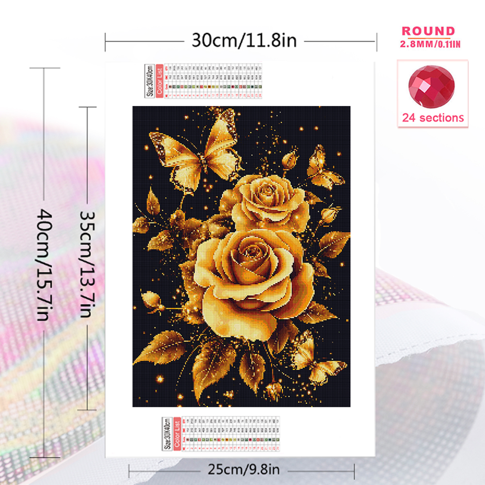 1PC frameless  Diamond Paintin - Embroidery Roses incelemesi ve fiyatı