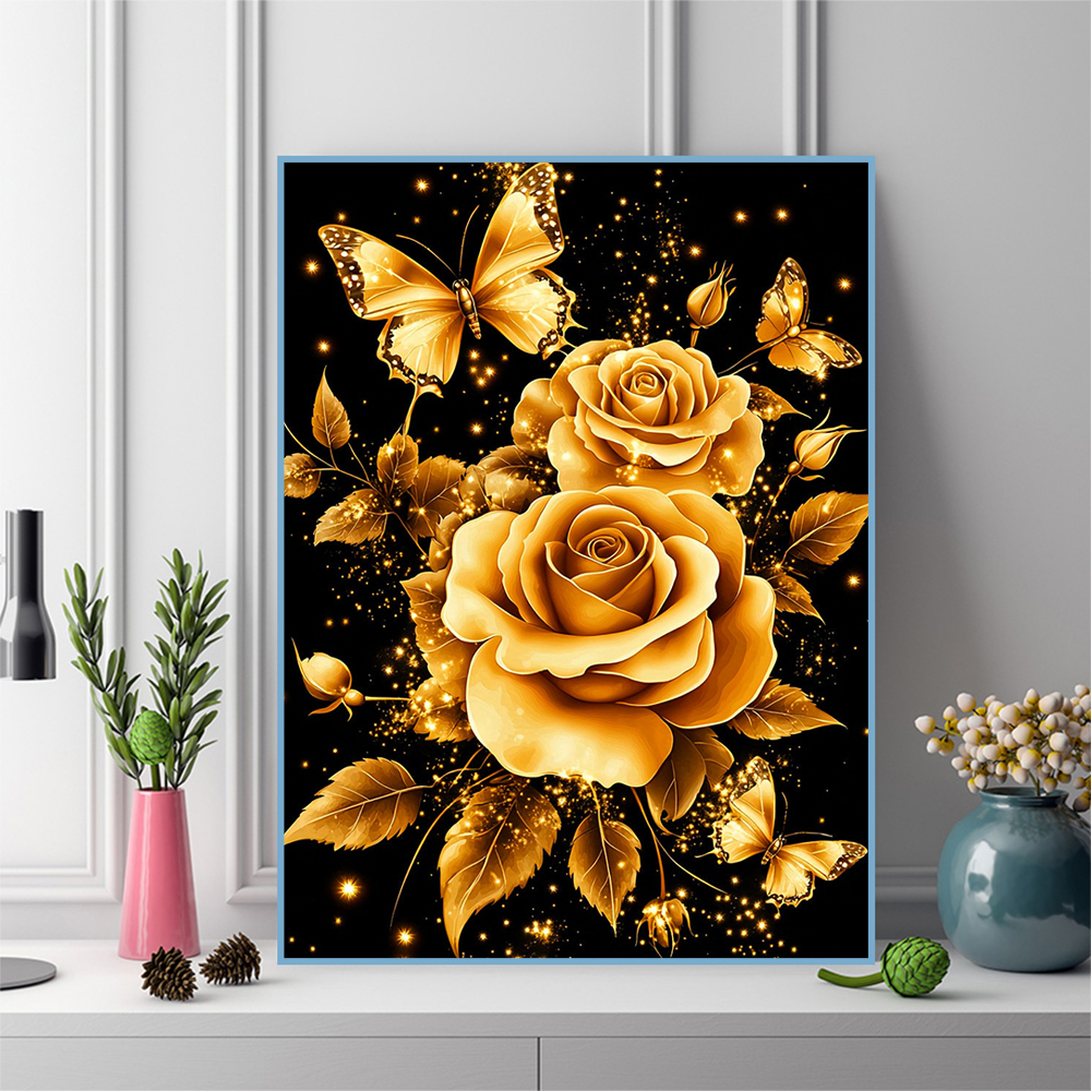 1PC frameless  Diamond Paintin - Embroidery Roses incelemesi ve fiyatı