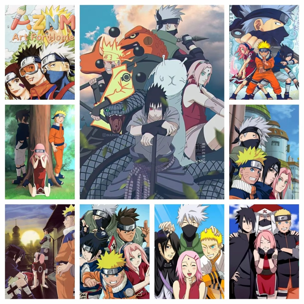 1pc Naruto Class Seven New Dia - Embroidery Painting incelemesi ve fiyatı