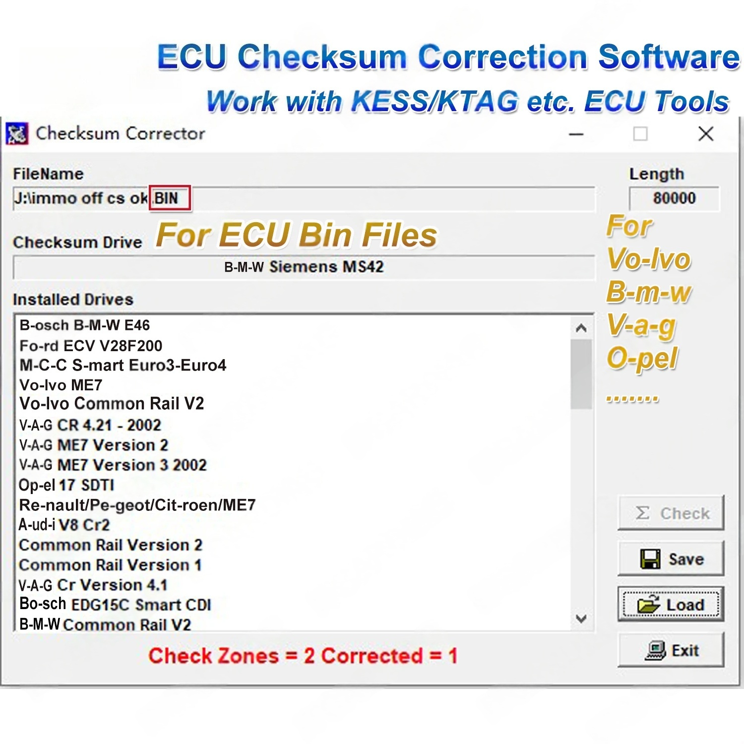 ECU Checksum Correction Softwa - Embroidery Legacy Software incelemesi ve fiyatı