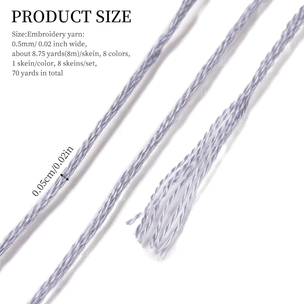 8 Skeins 70 Yards Grey Friends - Embroidery X Stitch incelemesi ve fiyatı