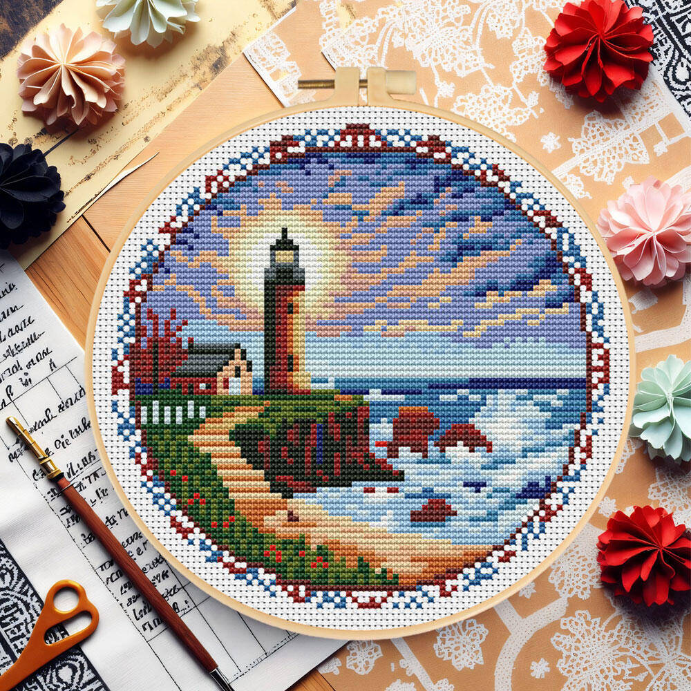 Cross Stitch Lighthouse With H - Stitch Marker Ring incelemesi ve fiyatı