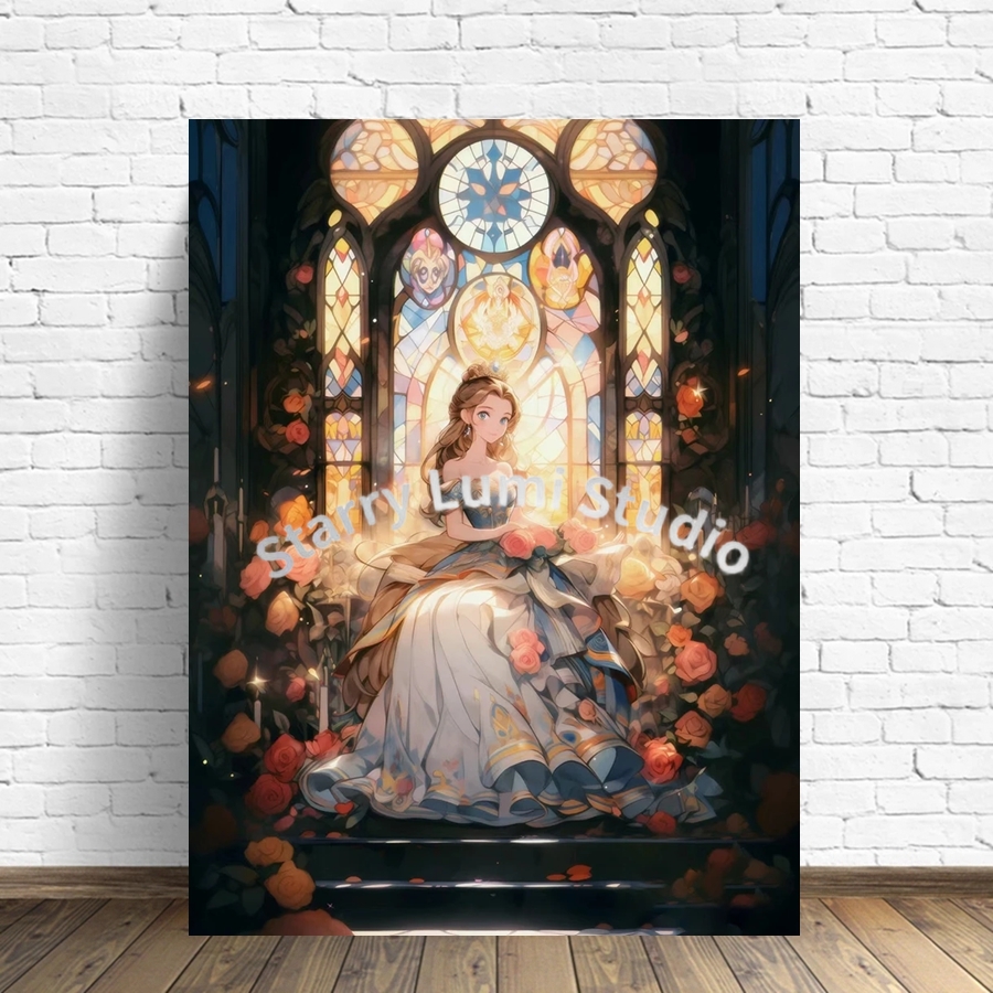 Cute Cinderella Castle 5D Full - Embroidery Roses incelemesi ve fiyatı