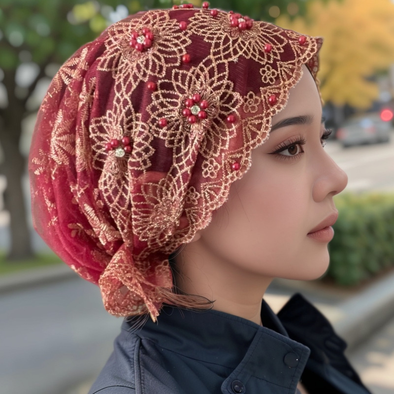 Women Stylish Headscarf Hat Em - Embroidery Hat Machine incelemesi ve fiyatı