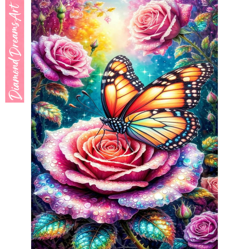 Butterfly Diamond Mosaic 5D DI - Embroidery Roses incelemesi ve fiyatı