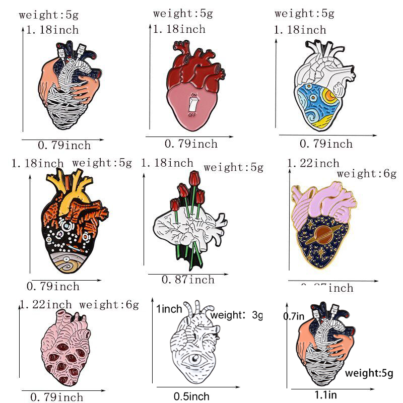 Heart Organ Series Brooch Medi - Embroidery Quilting incelemesi ve fiyatı
