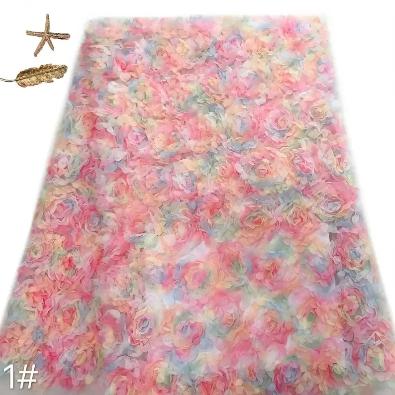 3d chiffon rose flower lace fa - Embroidery Roses incelemesi ve fiyatı
