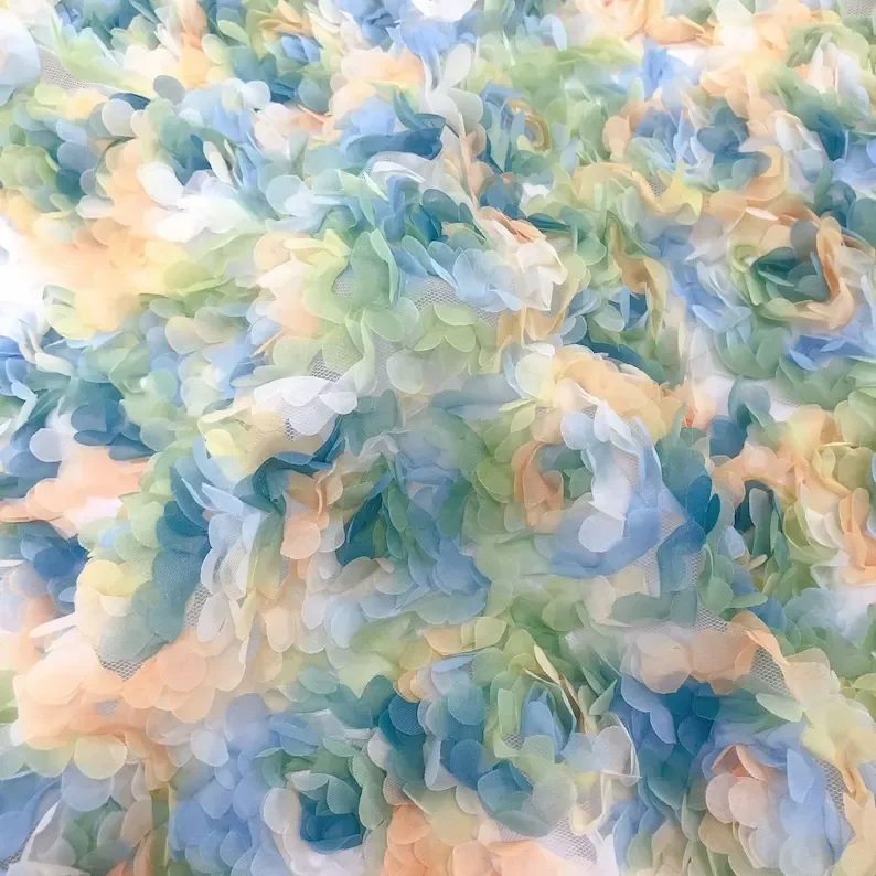 3d chiffon rose flower lace fa - Embroidery Roses incelemesi ve fiyatı