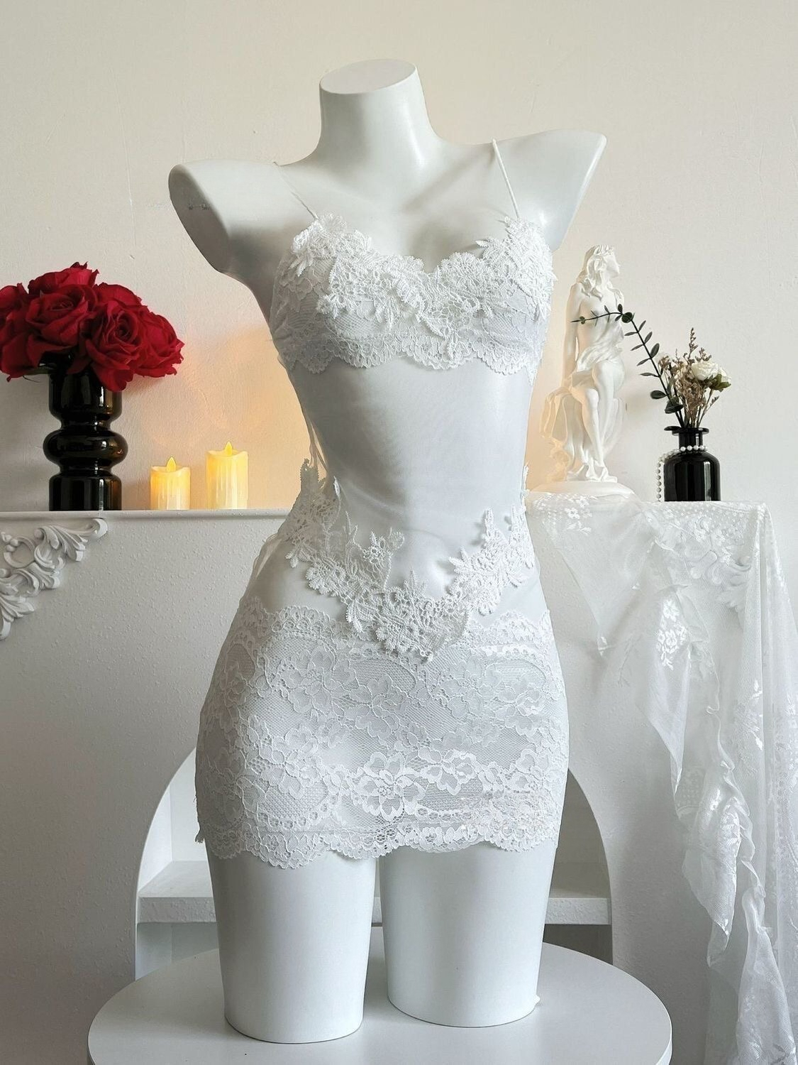 Sexy Lace Embroidery Strapless - Embroidery Dress incelemesi ve fiyatı