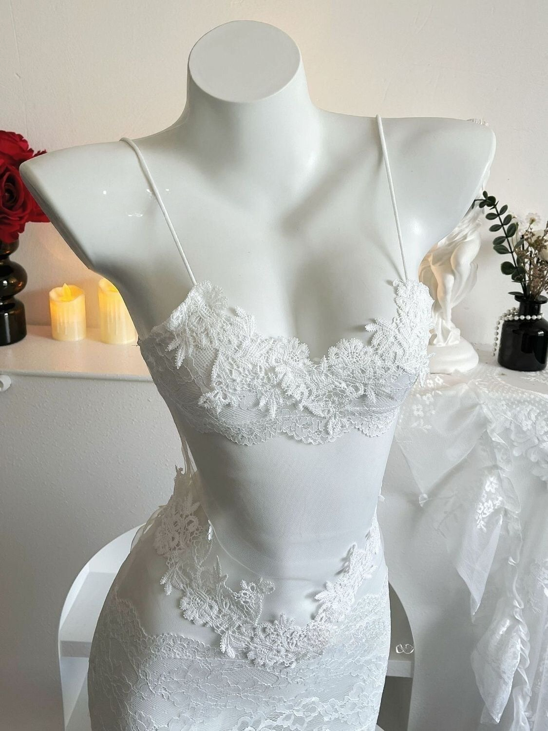 Sexy Lace Embroidery Strapless - Embroidery Dress incelemesi ve fiyatı