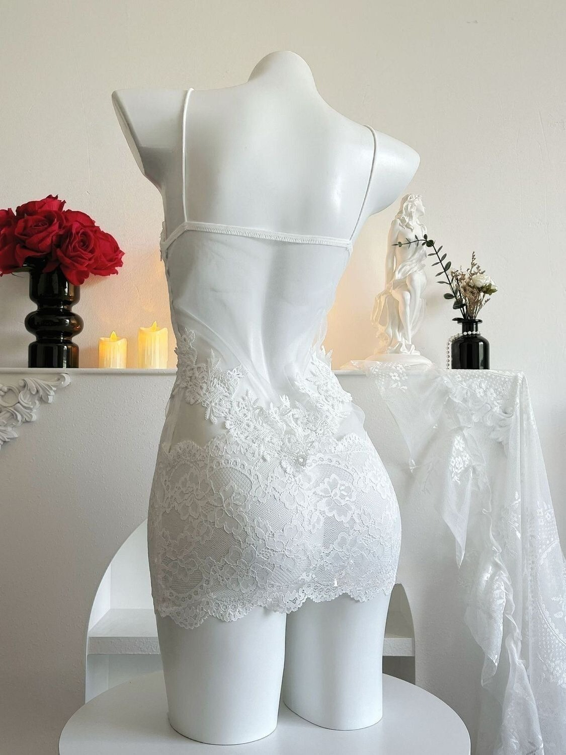 Sexy Lace Embroidery Strapless - Embroidery Dress incelemesi ve fiyatı