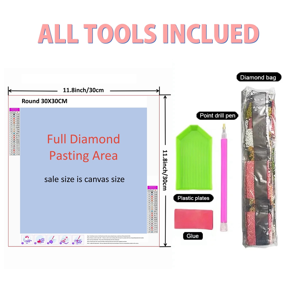 1pc frameless  5D DIY Diamond  - Embroidery Artwork incelemesi ve fiyatı