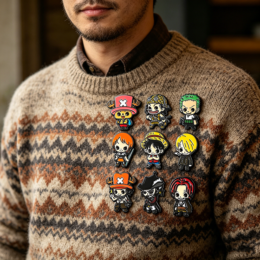 9pcs One Piece Anime Enamel Pi - Embroidery Tulle incelemesi ve fiyatı