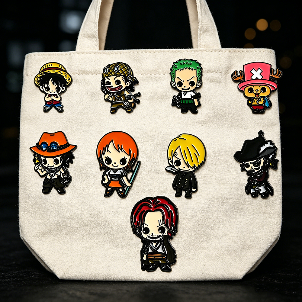 9pcs One Piece Anime Enamel Pi - Embroidery Tulle incelemesi ve fiyatı