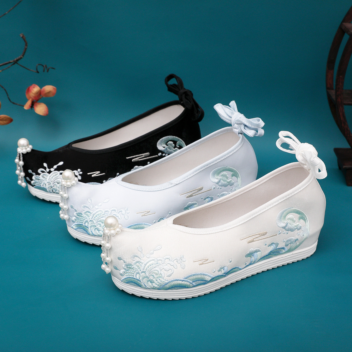 Waves Hanfu Shoes Female Embro - Embroidery Dress incelemesi ve fiyatı