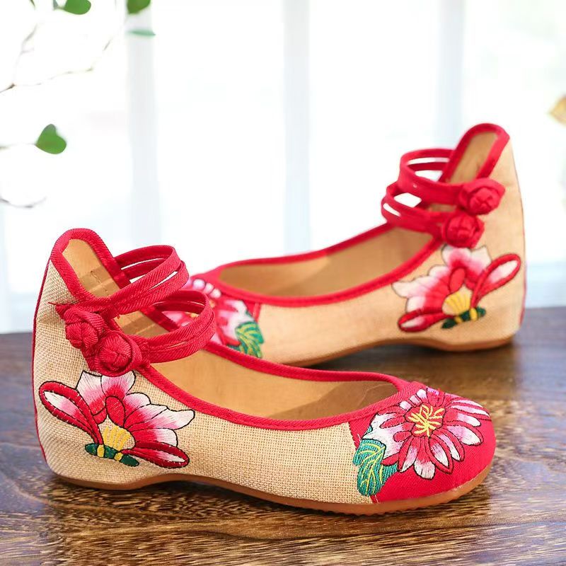 Woman Wedges Embroidered Cloth - Embroidery Style incelemesi ve fiyatı