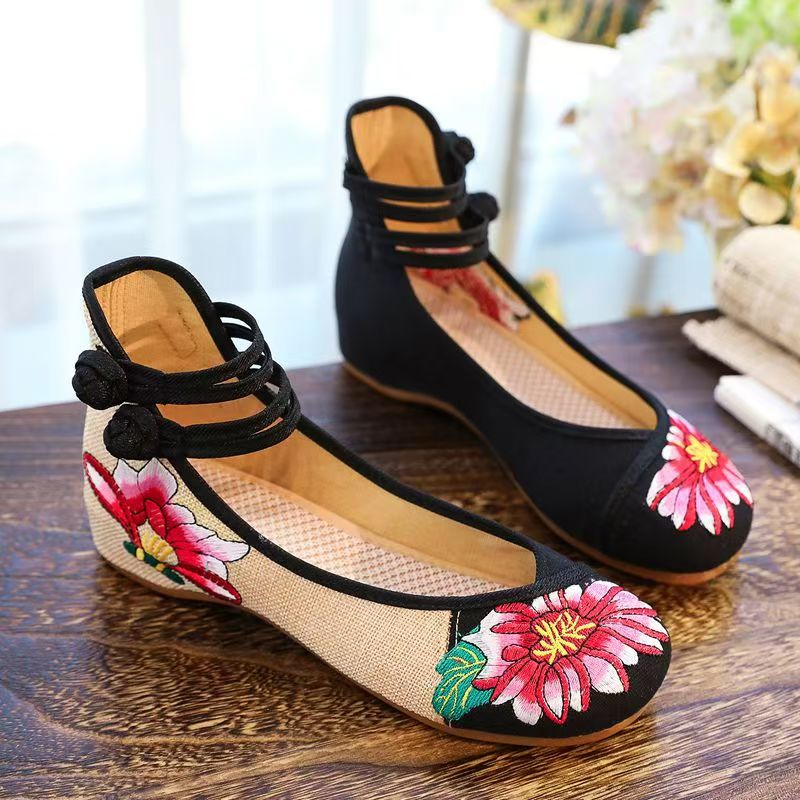Woman Wedges Embroidered Cloth - Embroidery Style incelemesi ve fiyatı